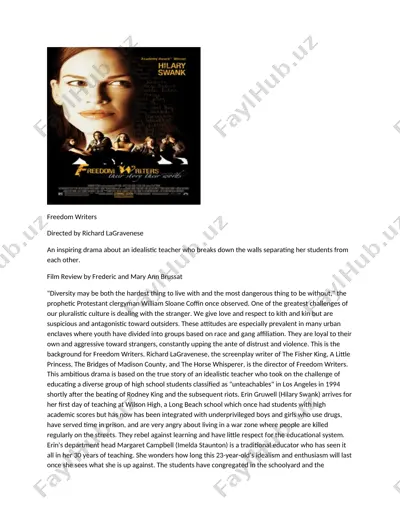 freedom writers — DOCX
