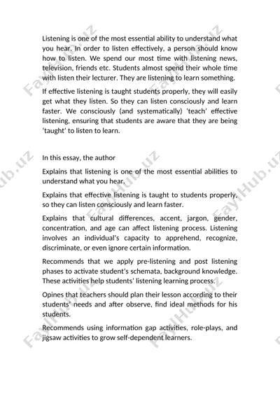 effective listening skills development — DOC