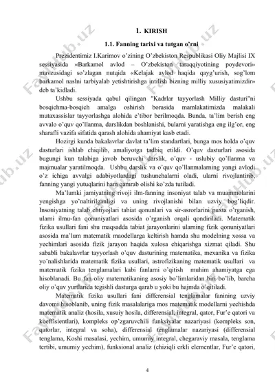 "kadrlar tayyorlash milliy dasturi" — DOC