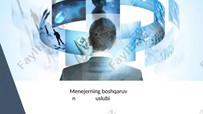 menejerning boshqaruv uslubi — PPTX