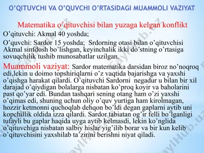 matematikao’qituvchisibilanyuzagakelgankonflikt — PPTX