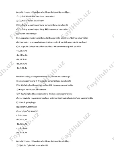 xi juftni o'choqli zararlanish va simtomatika — DOCX
