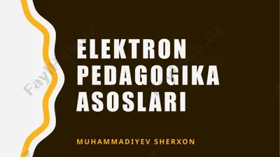 elektronpedagogikaasoslari — PPTX