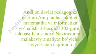 "4+2" ta’lim shakli- nazariya va amaliyotning uyg’unligi — PPTX