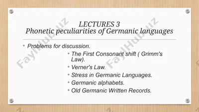 phonetical peculiarities of germanic languages — PPTX