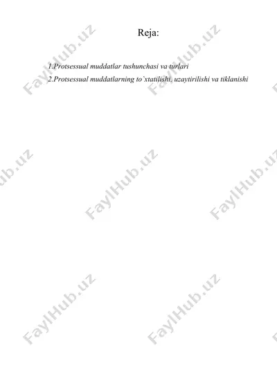 fuqarolik protsessual muddatlar — DOC