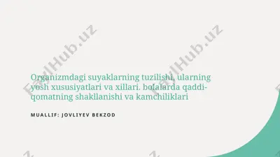 suyaklar haqida — PPTX