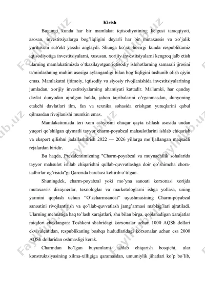 charm-poyabzal mahsulotlari — DOC