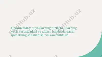 suyaklar haqida ma'lumot — PPTX