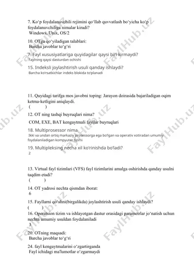 operatsion tizimlar — DOCX