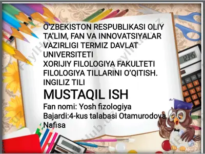 yosh fizologiya — PPTX