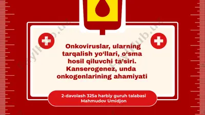 onkoviruslar va ularning tarqalish yo‘llari — PPTX