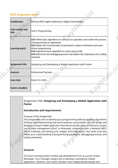 btec assignment brief — DOCX