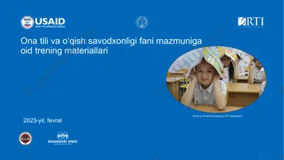 ona tili va o‘qish savodxonligi fani mazmuniga oid trening materiallari — PPTX