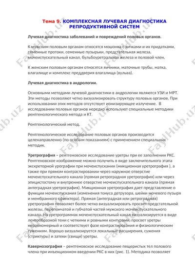 лучевая диагностика репродуктивной системы — DOCX