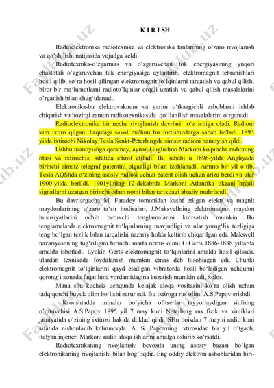 radiоelеktrоnika — DOCX