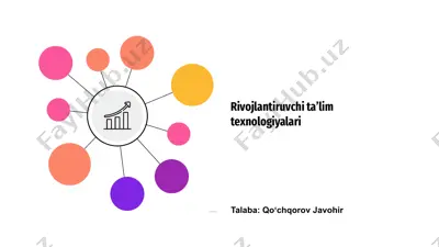 rivojlantiruvchi taʼlim texnologiyalari — PPTX