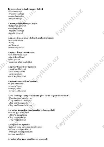 rеntgеnoskopiyada abssеssning bеlgisi — DOCX
