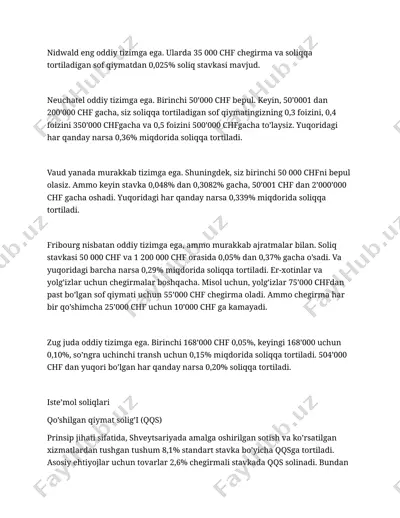 soliq tizimlari haqida ma'lumotlar — DOCX