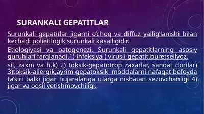 surunkali gepatitlar — PPTX