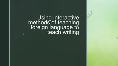 interactive method of teaching writing — PPTX