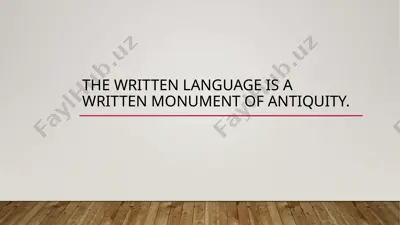 written language — PPTX