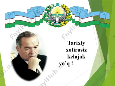 tarixiy xotirasiz kelajak yo’q — PPTX