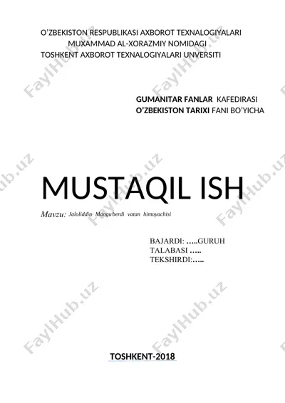 jaloliddin manguberdi vatan himoyachisi — DOCX