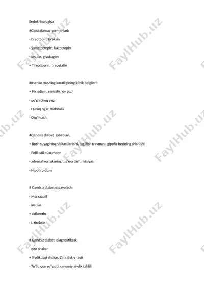 endokrinologiya — DOCX