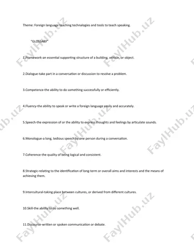 foreign language teaching technologies and tools to teach speaking — DOC