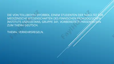 verkehrsregeln präsentation — PPTX