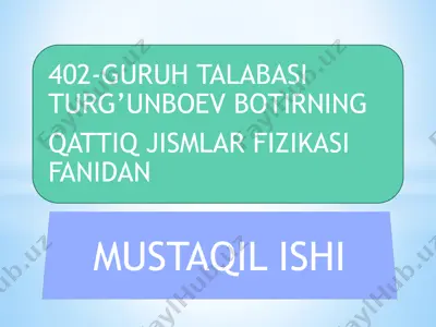 kristallar va quva strukturalari — PPTX