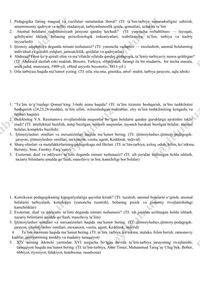 pedagogika fanining maqsad va vazifalari — DOCX