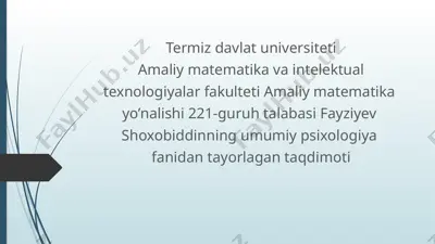 amaliy matematika va intellektual texnologiyalar fakulteti — PPTX