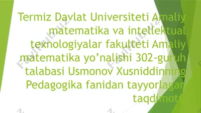 pedagogik dasturiy vositalar — PPTX