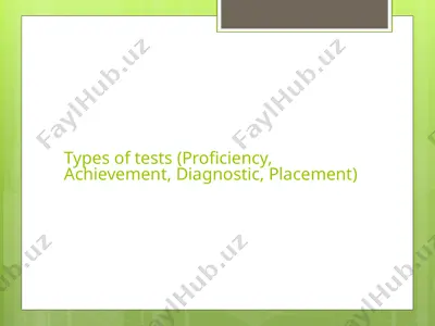types of tests — PPTX