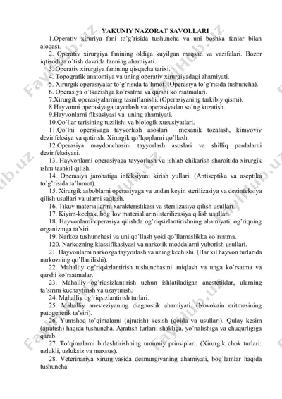 operativ xirurgiya fanidan darslik — DOCX