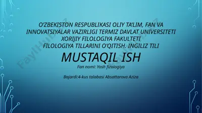 organizmnichiniqtirish va chiniqtirish usullari — PPTX
