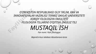yoshfizologiya — PPTX