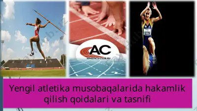 yengilatletika musobaqalari haqida qoidalar va tafsilotlar — PPTX