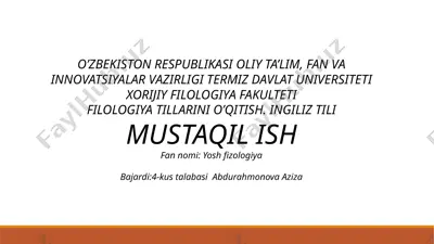 yoshfizologiya — PPTX