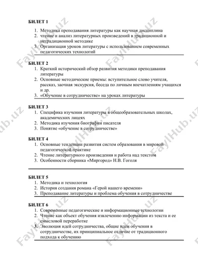 методика преподавания литературы как научная дисциплина — DOCX