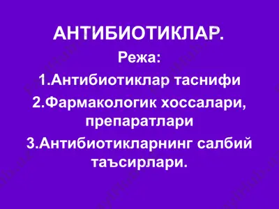 antibiotiklar — PPT