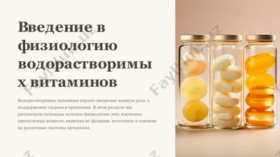 введение в физиологию водорастворимых витаминов — PPTX