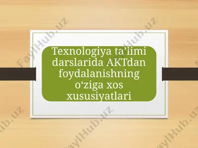 akt (axborot-kommunikatsiya texnologiyalari) — PPTX