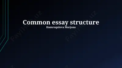 common essay structure — PPTX