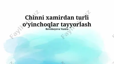 o'yinchoqlarni bezash — PPTX