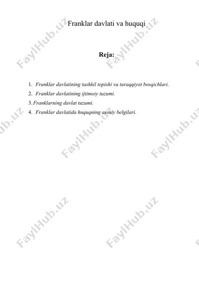 franklar davlati va huquqi — DOC