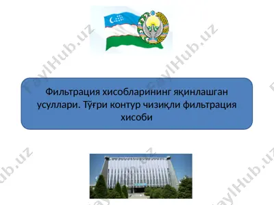 filtratsiya hisoblarining yaqinlashgan usullari — PPTX