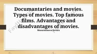 documentaries and movies — PPTX